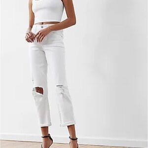 White Distressed Women Jeans